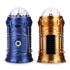 Кемпинговый складной фонарь SX-6899T с USB и Disco шаром, с имитацией пламени, power bank