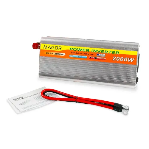 Перетворювач напруги MAGOR SAAF-2000A, 12-220 В, 2000 Вт, ступенева синусоїда - фото 5