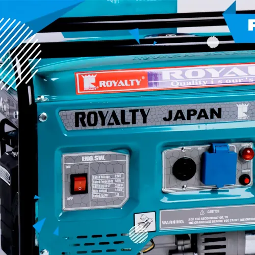 Генератор бензиновий із стартером ROYALTY RT17500DX, однофазний, 3.0/3.5 кВт - фото 3