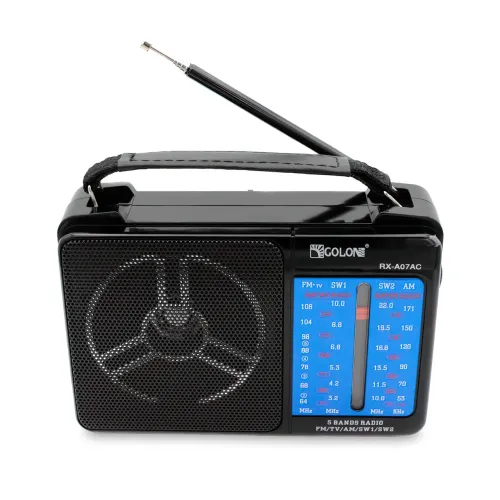 Портативный радиоприемник GOLON RX-A07 AC с частотами FM, AM, SW1, SW2, TV, от батареек и от сети 220 В - фото 2