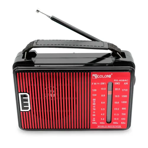 Портативный радиоприемник GOLON RX-A08 AC с частотами FM, AM, SW1, SW2 от батареек и от сети 220 В - фото 2