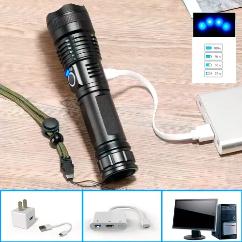 Фонарик аккумуляторный ручной X-Bail BL-X71-P51, 1200 м, ударостойкий, влагозащищенный - фото 5