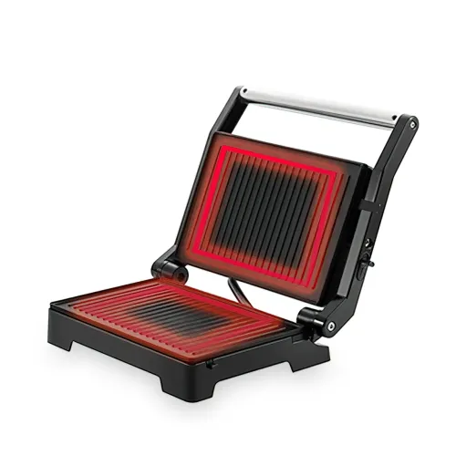 Гриль электрический Domotec MS 7708, контактный, прижимной с антипригарным гранитным покрытием, 1000 Вт - фото 6