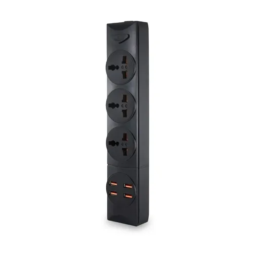 Сетевой фильтр-удлинитель BKL01-3 на 3 вилки, 4 USB, 2500 Вт, EU - фото 2
