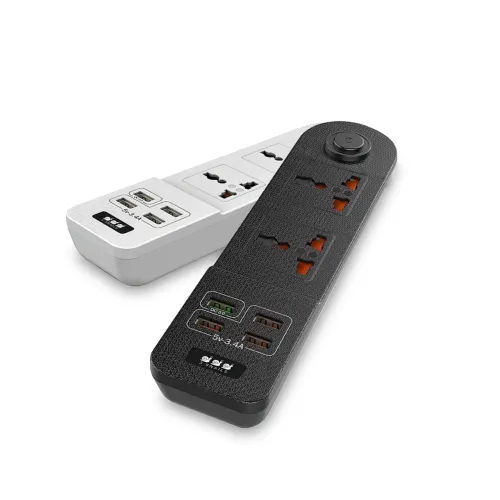 Сетевой фильтр-удлинитель BKL02-2 на 2 вилки, 4 USB, 2500 Вт, EU