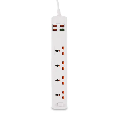 Сетевой фильтр-удлинитель BKL03-3 на 4 вилки, 4 USB, 2500 Вт, EU