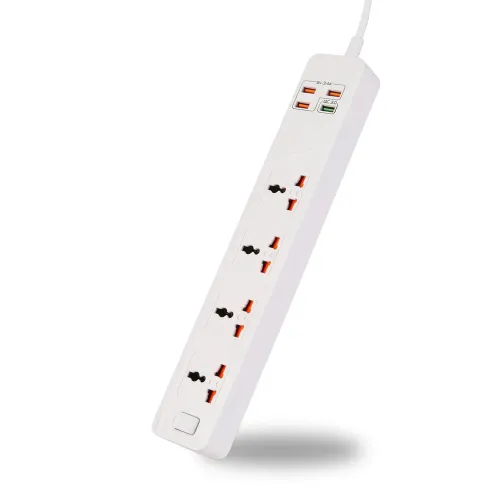 Сетевой фильтр-удлинитель BKL03-3 на 4 вилки, 4 USB, 2500 Вт, EU - фото 2