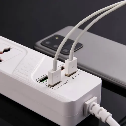Сетевой фильтр-удлинитель BKL03-3 на 4 вилки, 4 USB, 2500 Вт, EU - фото 6