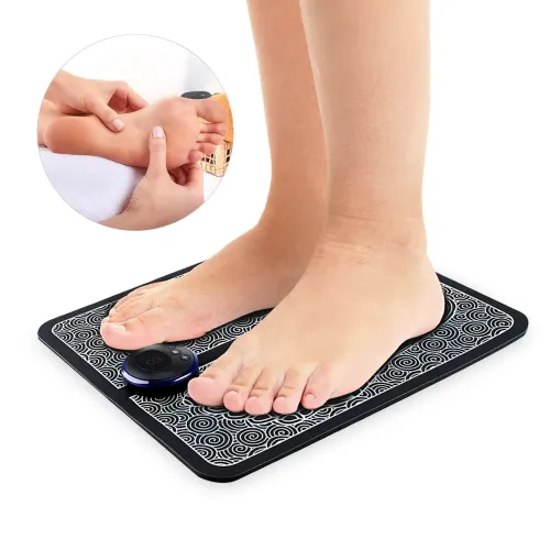 Массажный электрический коврик для ступней EMS Foot Mat, 6 режимов, нейлоновый