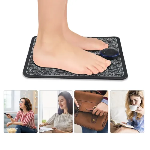 Массажный электрический коврик для ступней EMS Foot Mat, 6 режимов, нейлоновый - фото 2