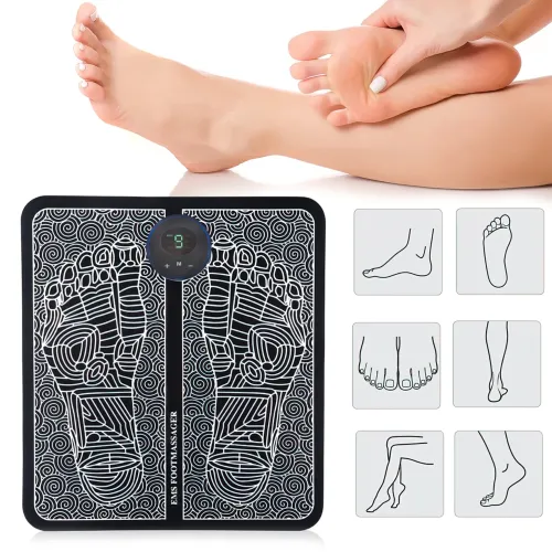 Массажный электрический коврик для ступней EMS Foot Mat, 6 режимов, нейлоновый - фото 3