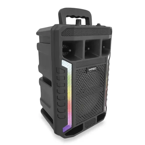 Портативная колонка Kimiso QS-627 на 10 Вт, 1200 мА/ч с микрофоном и светомузыкой - фото 3