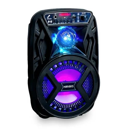 Портативная колонка Kimiso QS-3603 на 10 Вт, 1200 мА/ч с микрофоном и светомузыкой - фото 2