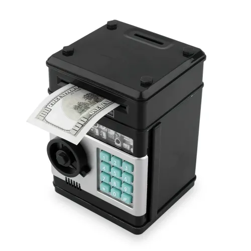 Игрушечный детский сейф Number Bank с электронным кодовым замком для банкнот и монет - фото 2