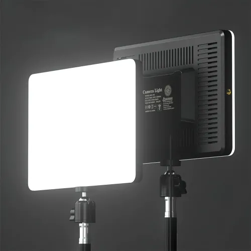 Светодиодная лампа для фото и видео съемки Light MM-240, 24 см, прямоугольная с штативом