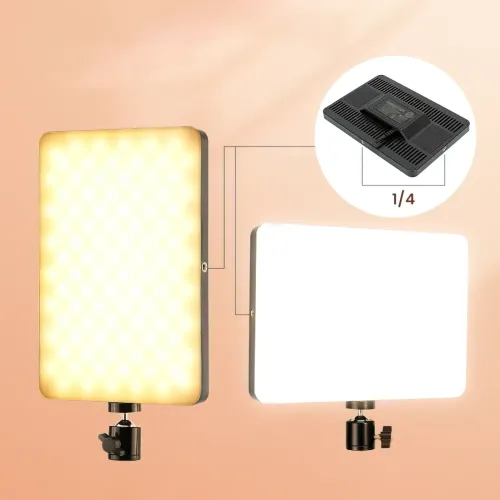 Светодиодная лампа для фото и видео съемки Light MM-240, 24 см, прямоугольная с штативом - фото 2