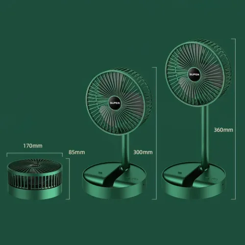 Складной портативный телескопический вентилятор Telescopic Fan, 5 Вт, micro USB, 8 часов работы - фото 8