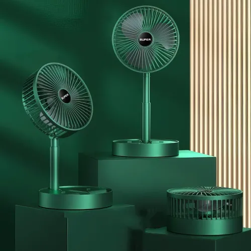 Складной портативный телескопический вентилятор Telescopic Fan, 5 Вт, micro USB, 8 часов работы - фото 3