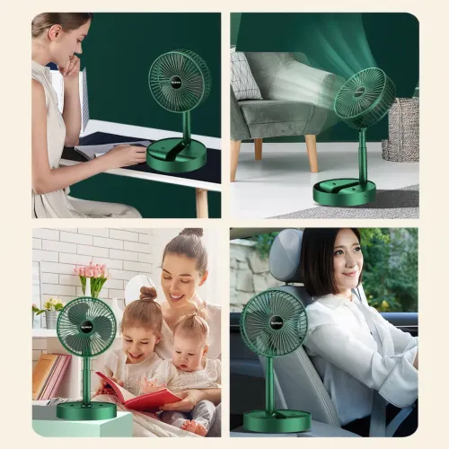 Складной портативный телескопический вентилятор Telescopic Fan, 5 Вт, micro USB, 8 часов работы - фото 7