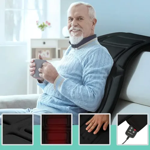 Электронный массажный матрас Massage mat с подогревом, 9 массажных моторов, с пультом ДУ - фото 6