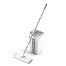 Швабра с ведром Easy Mop с автоматическим отжимом и складной ручкой, 8 литров