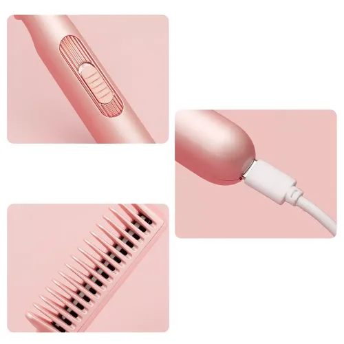 Расческа для выпрямления волос Hair Comb LY-297, 45 Вт, до 190 градусов, с быстрым нагревом и функцией ионизац - фото 6