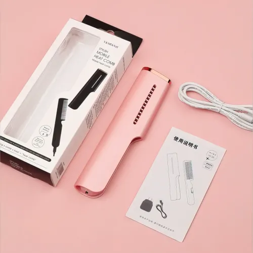 Расческа для выпрямления волос Hair Comb LY-297, 45 Вт, до 190 градусов, с быстрым нагревом и функцией ионизац - фото 8