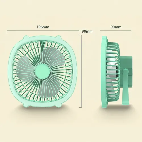 Портативний вентилятор із лампою Fill Light Fan, акумуляторний 1200 мА/год, 5 Вт, заряджання Type-C Фіолетовий - фото 7
