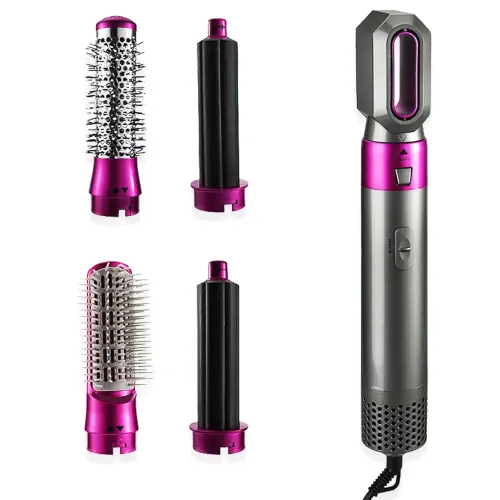 Мультистайлер Hot Air Styler 5в1 для завивки и выпрямления волос, 1000 Вт, 5 насадок, с кейсом - фото 4