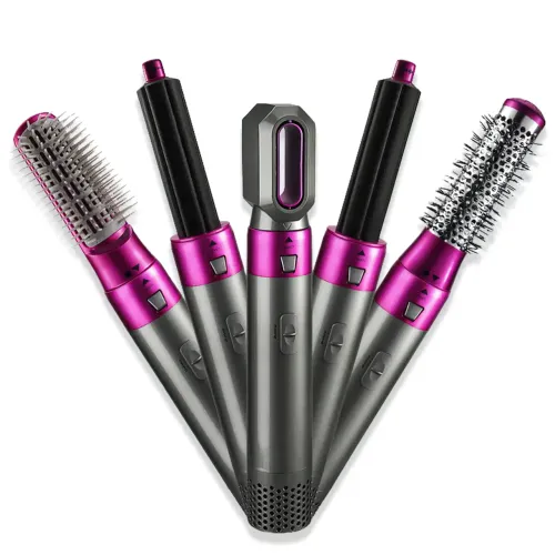 Мультистайлер Hot Air Styler 5в1 для завивки и выпрямления волос, 1000 Вт, 5 насадок, с кейсом - фото 3