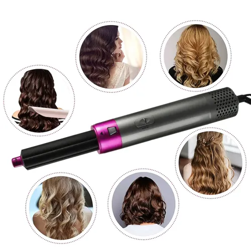 Мультистайлер Hot Air Styler 5в1 для завивки и выпрямления волос, 1000 Вт, 5 насадок, с кейсом - фото 7