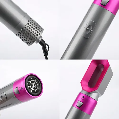 Мультистайлер Hot Air Styler 5в1 для завивки и выпрямления волос, 1000 Вт, 5 насадок, с кейсом - фото 6