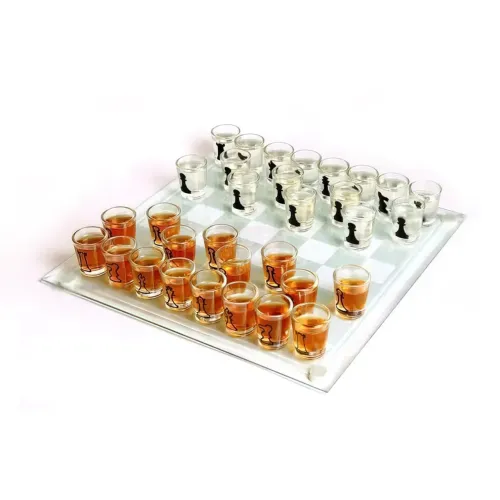 Настольная игра алкогольные шахматы GB066M Glass с стеклянной доской, 35х35 см - фото 4
