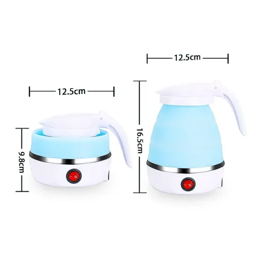 Складной электрический чайник Electric Kettle, силиконовый, портативный, 600 мл, 800 Вт - фото 9