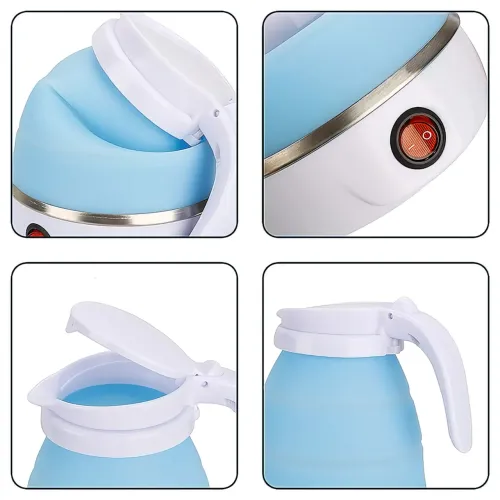 Складной электрический чайник Electric Kettle, силиконовый, портативный, 600 мл, 800 Вт - фото 8