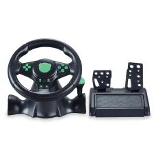 Игровой руль с педалями Vibration Steering Wheel с коробкой передач, 17 кнопок, для ПК, PS2, PS3