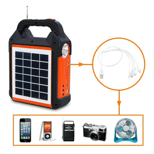 Портативная солнечная система EasyPower EP-0188, 4500 мА/ч, с функцией повербанк и выносными лампочками - фото 2