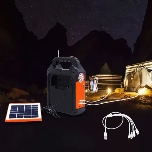 Портативная солнечная система EasyPower EP-0188, 4500 мА/ч, с функцией повербанк и выносными лампочками - фото 4