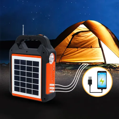 Портативная солнечная система EasyPower EP-0188, 4500 мА/ч, с функцией повербанк и выносными лампочками - фото 7