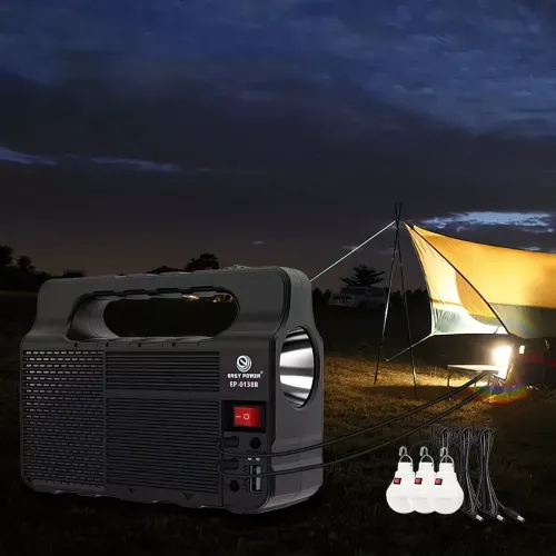 Портативная солнечная система EasyPower EP-0138B, 3600 мА/ч, с функцией повербанк и выносными лампочками - фото 5