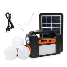 Портативная солнечная система EasyPower EP-393BT, 4000 мА/ч, с функцией повербанк и выносными лампочками