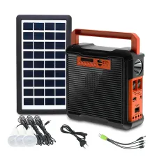 Портативная солнечная система EasyPower EP-395, 4000 мА/ч, с функцией повербанк и выносными лампочками