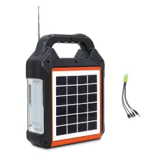 Портативная солнечная система EasyPower EP-0168, 4500 мА/ч, с функцией повербанк, FM-радио и Bluetooth