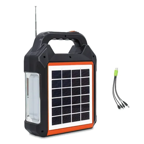 Портативная солнечная система EasyPower EP-0168, 4500 мА/ч, с функцией повербанк, FM-радио и Bluetooth