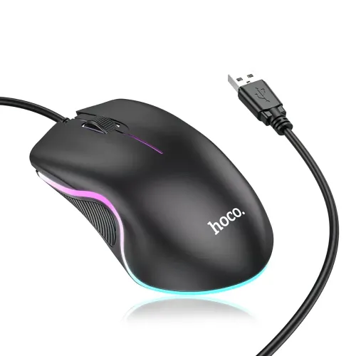 Ігрова комп'ютерна миша Hoco GM19 з RGB-підсвіткою, дротова, 1000 DPI, 3 кнопки - фото 6