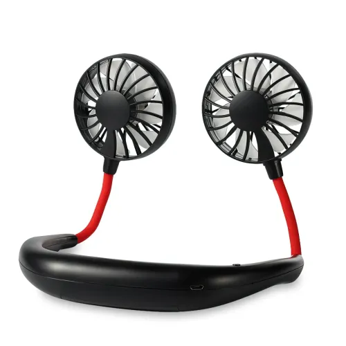 Нашейный USB вентилятор Wearable Fan с зарядкой от MicroUSB, 1200 мА/ч, 4 Вт