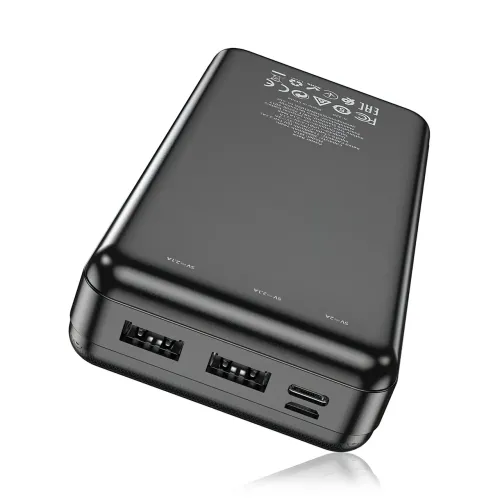 Портативное зарядное устройство HOCO J91A с огнеупорным корпусом, 20000 мА/ч, USB-A, Type-C, Micro-USB - фото 3
