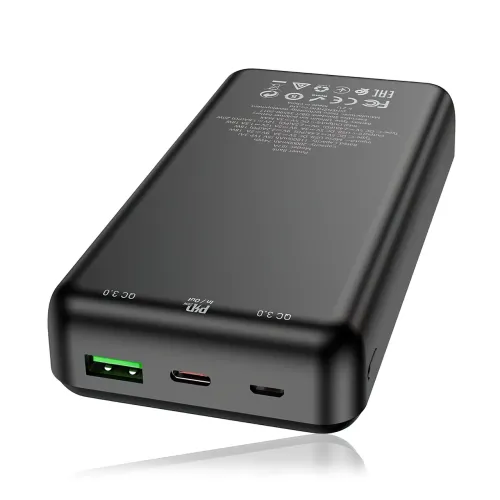 Портативное зарядное устройство HOCO J87A, 20000 мА/ч, USB-A, Type-C, Micro-USB - фото 4