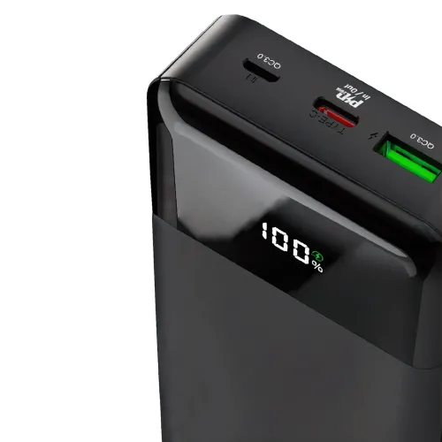 Портативное зарядное устройство HOCO J102A с огнеупорным корпусом, 20000 мА/ч, USB-A, Type-C, Micro-USB - фото 8