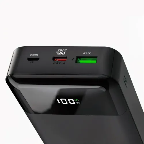 Портативное зарядное устройство HOCO J102A с огнеупорным корпусом, 20000 мА/ч, USB-A, Type-C, Micro-USB - фото 7